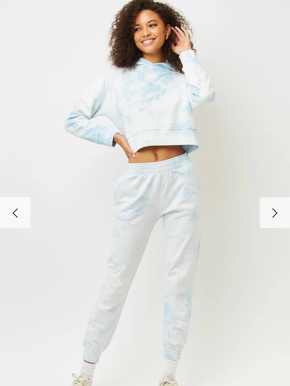 Frankie's Bikinis Light Blue Tie-Dye Hoodie & Jogger Set